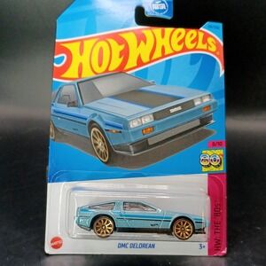 Hot Wheels Car DMC Delorean Blue 101/250 Gold Rims‎ The 80s Series 8/10